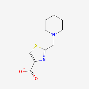 molecular formula C10H13N2O2S- B12331247 2-(Piperidin-1-ylmethyl)-1,3-thiazole-4-carboxylate 