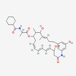 [(6E,8E,10Z,16E)-15,22-Dihydroxy-5-methoxy-14,16-dimethyl-3-oxo-2-azabicyclo[18.3.1]tetracosa-1(23),6,8,10,16,20(24),21-heptaen-13-yl] 2-(cyclohexanecarbonylamino)propanoate
