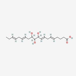 molecular formula C20H32O5 B1233135 10,11,12-Trihydroxy-5,8,14,17-eicosatetraenoic acid CAS No. 98004-40-1