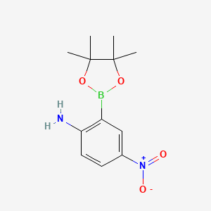 4-Nitro-2-(4,4,5,5-tetramethyl-1,3,2-dioxaborolan-2-yl)aniline