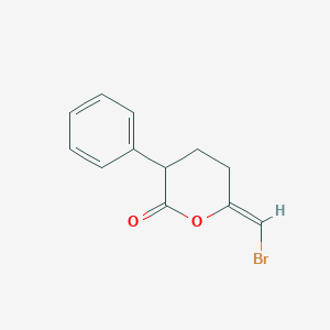 molecular formula C12H11BrO2 B1233140 3-Phenyl-6-bromomethylenetetrahydropyran-2-one CAS No. 88070-96-6