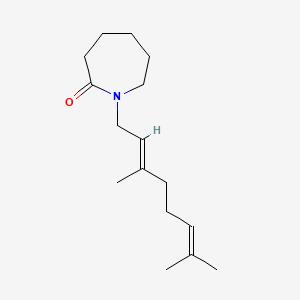 molecular formula C16H27NO B1233141 1-Geranylazacycloheptan-2-one CAS No. 110261-29-5