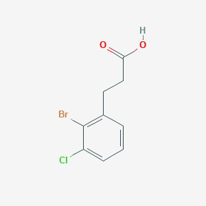 molecular formula C9H8BrClO2 B12331420 3-(2-Bromo-3-chlorophenyl)propanoic acid 