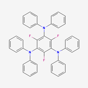 molecular formula C42H30F3N3 B12331436 1,3,5-Benzenetriamine, 2,4,6-trifluoro-N1,N1,N3,N3,N5,N5-hexaphenyl- 