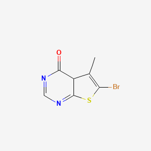 molecular formula C7H5BrN2OS B12331442 6-bromo-5-methyl-4aH-thieno[2,3-d]pyrimidin-4-one 