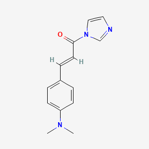 molecular formula C14H15N3O B1233146 1H-Imidazole, 1-(3-(4-(dimethylamino)phenyl)-1-oxo-2-propenyl)- CAS No. 59708-13-3