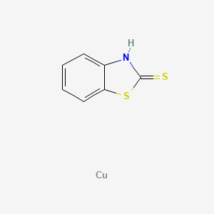 molecular formula C7H5CuNS2 B12331482 3H-1,3-benzothiazole-2-thione;copper 