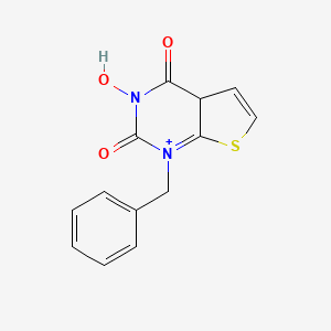 molecular formula C13H11N2O3S+ B12331498 Thieno[2,3-d]pyrimidine-2,4(1H,3H)-dione, 3-hydroxy-1-(phenylmethyl)- 