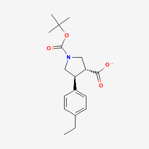 (3R,4S)-4-(4-ethylphenyl)-1-[(2-methylpropan-2-yl)oxycarbonyl]pyrrolidine-3-carboxylate