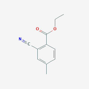 molecular formula C11H11NO2 B12331561 Ethyl 2-cyano-4-methylbenzoate 