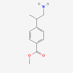 molecular formula C11H15NO2 B12331589 Methyl 4-(1-aminopropan-2-yl)benzoate 