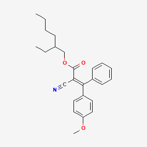 molecular formula C25H29NO3 B12331591 2-Ethylhexyl 2-cyano-3-(4-methoxyphenyl)-3-phenylacrylate 