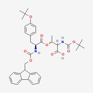 molecular formula C37H44N2O9 B12331592 Boc-Thr[Fmoc-Tyr(tBu)]-OH 