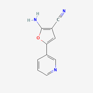 2-Amino-5-(pyridin-3-YL)furan-3-carbonitrile