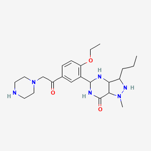 5-[2-ethoxy-5-(2-piperazin-1-ylacetyl)phenyl]-1-methyl-3-propyl-3,3a,4,5,6,7a-hexahydro-2H-pyrazolo[4,3-d]pyrimidin-7-one