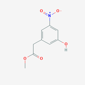 molecular formula C9H9NO5 B12331603 Methyl 2-(3-hydroxy-5-nitrophenyl)acetate 