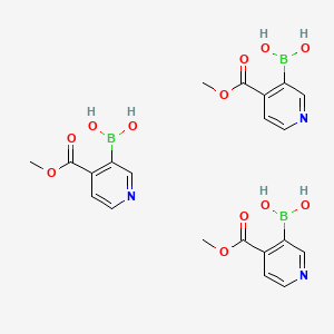 molecular formula C21H24B3N3O12 B12331606 (4-methoxycarbonylpyridin-3-yl)boronic acid 