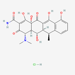 2-Naphthacenecarboxamide, 4-(dimethylamino)-1,4,4a,5,5a,6,11,12a-octahydro-3,5,10,12,12a-pentahydroxy-6-methyl-1,11-dioxo-, monohydrochloride, [4S-(4alpha,4aalpha,5alpha,5aalpha,6beta,12aalpha)]-