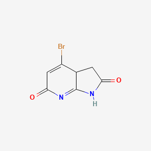 molecular formula C7H5BrN2O2 B12331642 1H-Pyrrolo[2,3-b]pyridine-2,6-dione, 4-bromo-3,7-dihydro- 