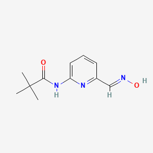 N-[6-[(E)-hydroxyiminomethyl]pyridin-2-yl]-2,2-dimethylpropanamide