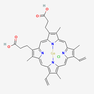 3-[20-(2-Carboxyethyl)-22-chloro-9,14-bis(ethenyl)-5,10,15,19-tetramethyl-21,23,24,25-tetraza-22-gallahexacyclo[9.9.3.13,6.113,16.08,23.018,21]pentacosa-1,3(25),4,6,8,10,12,14,16(24),17,19-undecaen-4-yl]propanoic acid