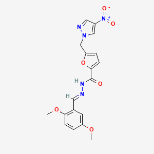 N'-(2,5-dimethoxybenzylidene)-5-({4-nitro-1H-pyrazol-1-yl}methyl)-2-furohydrazide