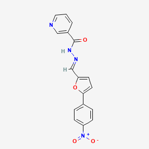 N'-{(E)-[5-(4-nitrophenyl)furan-2-yl]methylidene}pyridine-3-carbohydrazide