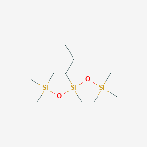 molecular formula C10H28O2Si3 B12331719 Trisiloxane, 1,1,1,3,5,5,5-heptamethyl-3-propyl- CAS No. 29054-80-6