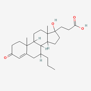 3-(17-hydroxy-10,13-dimethyl-3-oxo-7-propyl-2,6,7,8,9,11,12,14,15,16-decahydro-1H-cyclopenta[a]phenanthren-17-yl)propanoic acid
