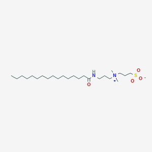molecular formula C24H50N2O4S B1233176 3-[N,N-Dimethyl(3-palmitoylaminopropyl)ammonio]-propanesulfonate CAS No. 52562-29-5