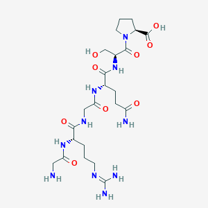 molecular formula C23H40N10O9 B12331794 H-Gly-Arg-Gly-Gln-Ser-Pro-OH 