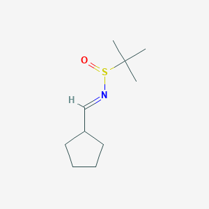 molecular formula C10H19NOS B12331824 (S,E)-N-(Cyclopentylmethylene)-2-methylpropane-2-sulfinamide 