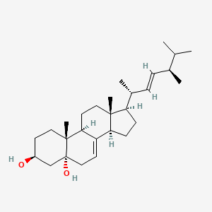 molecular formula C28H46O2 B1233183 5alpha-Ergosta-7,22-diene-3beta,5-diol 