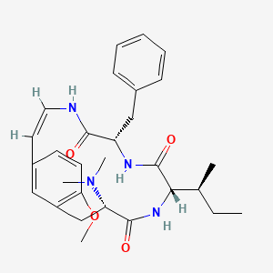 molecular formula C29H38N4O4 B1233187 Mucronine A CAS No. 38840-25-4