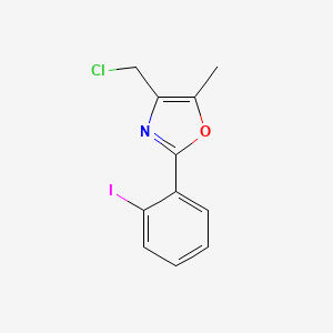 Oxazole, 4-(chloromethyl)-2-(2-iodophenyl)-5-methyl-