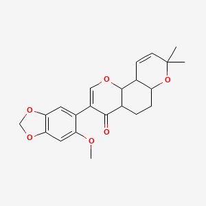 3-(6-Methoxy-1,3-benzodioxol-5-yl)-8,8-dimethyl-4a,5,6,6a,10a,10b-hexahydropyrano[2,3-f]chromen-4-one