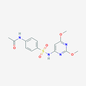 molecular formula C14H16N4O5S B123320 N-(4-(((2,6-二甲氧基-4-嘧啶基)氨基)磺酰基)苯基)乙酰胺 CAS No. 555-25-9