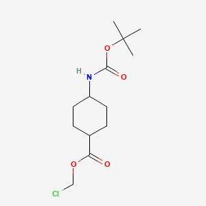 Chloromethyl (1r,4r)-4-{[(tert-butoxy)carbonyl]amino}cyclohexane-1-carboxylate