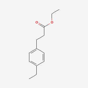 molecular formula C13H18O2 B12332010 Ethyl 3-(4-ethylphenyl)propanoate CAS No. 488814-80-8