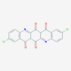 molecular formula C20H8Cl2N2O4 B12332046 2,9-Dichloro-6a,13a-dihydroquinolino[2,3-b]acridine-6,7,13,14-tetrone 