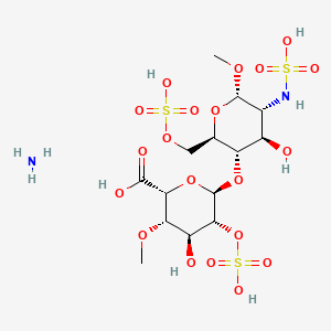 azane;(2R,3S,4S,5R,6R)-4-hydroxy-6-[(2R,3S,4R,5R,6S)-4-hydroxy-6-methoxy-5-(sulfoamino)-2-(sulfooxymethyl)oxan-3-yl]oxy-3-methoxy-5-sulfooxyoxane-2-carboxylic acid