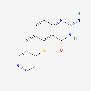 2-Imino-6-methylidene-5-pyridin-4-ylsulfanylquinazolin-4-one