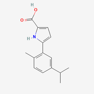 1H-Pyrrole-2-carboxylic acid, 5-[2-methyl-5-(1-methylethyl)phenyl]-