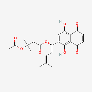 [(1S)-1-(5,8-dihydroxy-1,4-dioxo-naphthalen-2-yl)-4-methyl-pent-3-enyl] 3-acetyloxy-3-methyl-butanoate