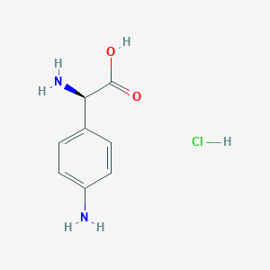 molecular formula C8H11ClN2O2 B12332112 Benzeneacetic acid, a,4-diamino-, dihydrochloride, (R)- 