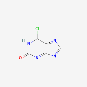 molecular formula C5H3ClN4O B12332117 6-chloro-3,7-dihydro-2H-purin-2-one 