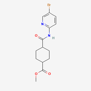 molecular formula C14H17BrN2O3 B12332122 (1r,4r)-Methyl 4-(5-bromopyridin-2-ylcarbamoyl)cyclohexanecarboxylate 