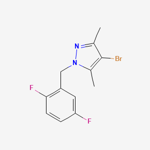 molecular formula C12H11BrF2N2 B12332129 4-Bromo-1-(2,5-difluorobenzyl)-3,5-dimethyl-1H-pyrazole 