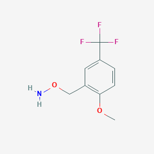 O-{[2-methoxy-5-(trifluoromethyl)phenyl]methyl}hydroxylamineHClsalt