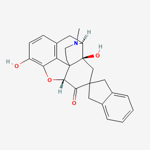 molecular formula C25H25NO4 B1233222 4'a,9'-Dihydroxy-3'-methyl-1,1',2',3,3',4',4'a,5'-octahydrospiro[indene-2,6'-[4,12]methano[1]benzofuro[3,2-e]isoquinolin]-7'(7'aH)-one 